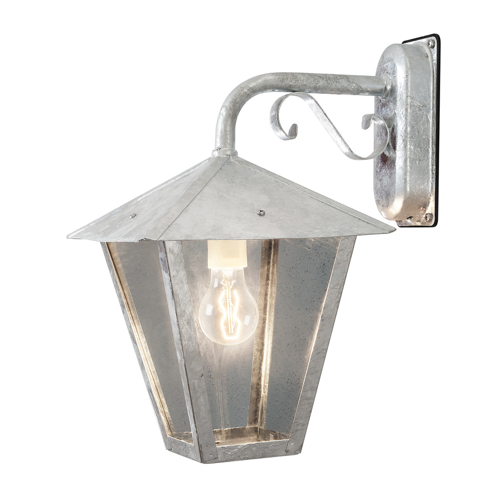 Benu Galvaniseret stål udendørslampe Fra Konstsmide - Denne lampe er lavet til at modst&aring; alle vejrforhold og er en holdbar og stilfuld l&oslash;sning til udend&oslash;rsbelysning.