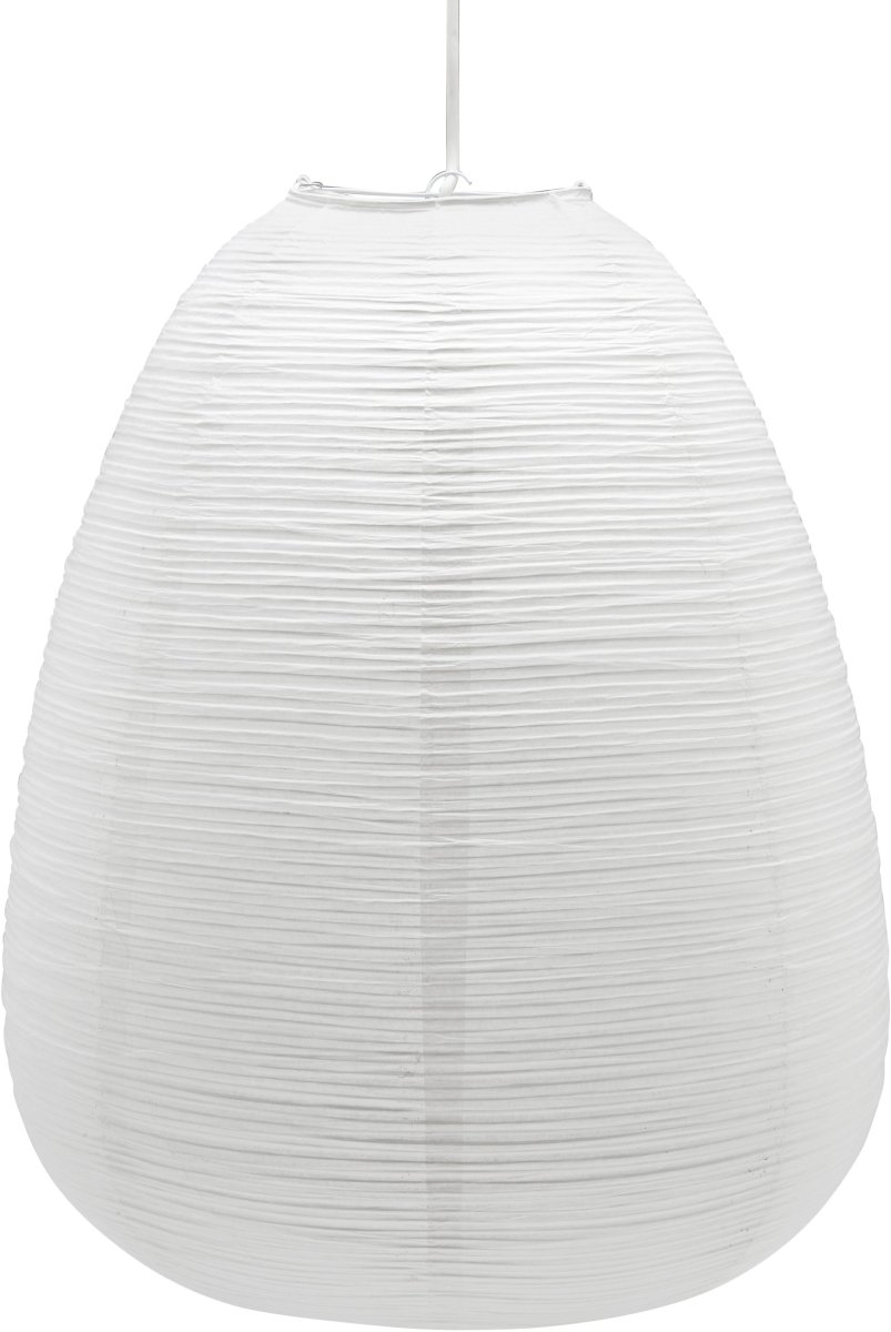 Maki Skærm Ø43 Ekskl. Ophæng Hvid loftslampe Fra PR Home - Maki er &aelig;gformet, 43 cm i diameter og 54 cm h&oslash;j.