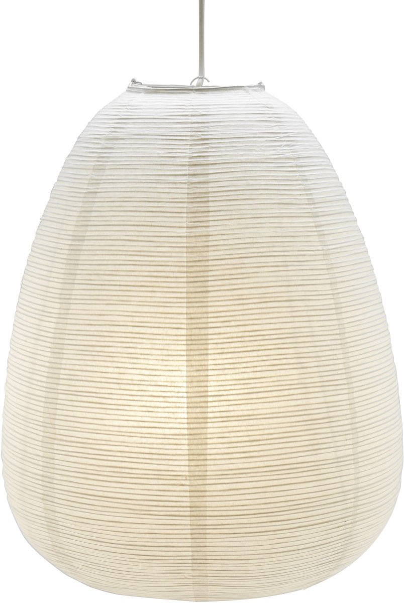 Maki Skærm Ø43 Ekskl. Ophæng Hvid loftslampe Fra PR Home - Maki er &aelig;gformet, 43 cm i diameter og 54 cm h&oslash;j.