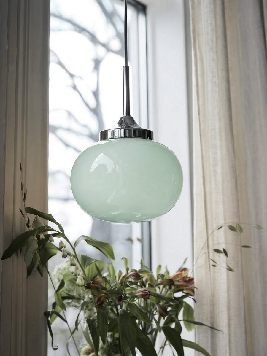 Elsy Ø18 Grøn vindueslampe Fra PR Home - Da glassk&aelig;rmene er overfladebehandlet i h&aring;nden, kan der forekomme sm&aring; afvigelser i sk&aelig;rmforskelle i masseproduktion.