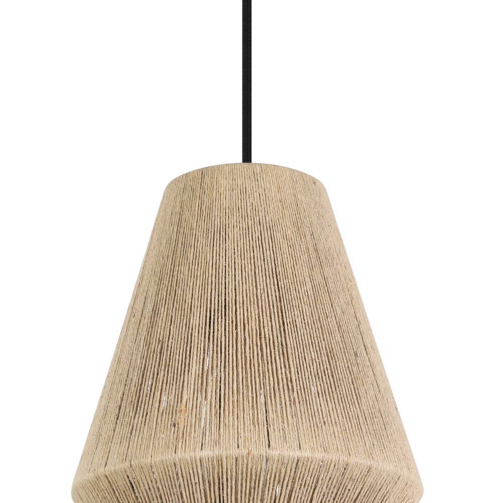 Alderney 90cm Natur loftslampe Fra Eglo - Det minimalistiske design i kombination med naturlige materialer skaber en smuk kontrast, der passer perfekt over spisebordet, i stuen eller i køkkenet.