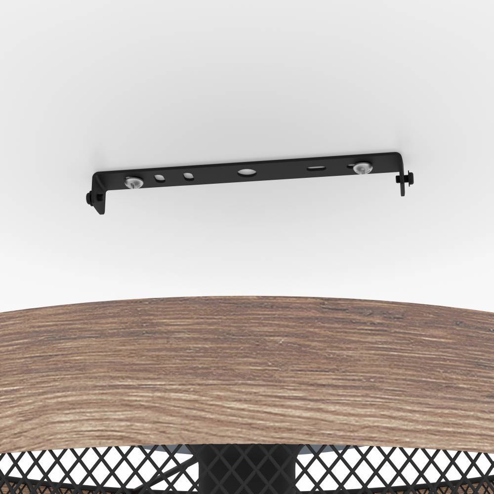 Kilnsdale Ø38 Sort plafond Fra Eglo - Den sorte metalskærm er lavet af et nålelignende materiale, der skaber et interessant skyggespil, når lampen er slukket.