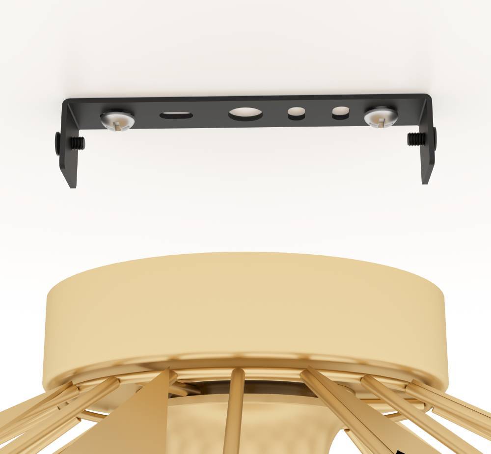 Carlton Ø47 Guld plafond Fra Eglo - Denne unikke loftslampe i guldfarvet metal giver rummet en følelse af elegance og modernitet.