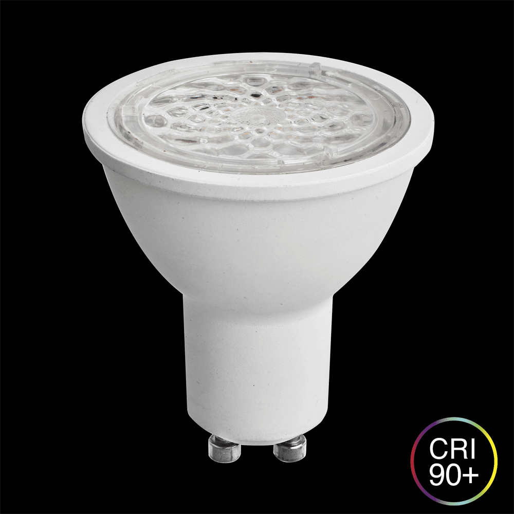 GU10 Zoom 24° 36° 60° 7W Dæmpbar Hvid Fra Unison - LED GU10 Zoom 7W er en alsidig lyskilde med justerbar spredningsvinkel fra 24&deg; til 60&deg;, hvilket g&oslash;r den ideel til retningsbestemt eller bred belysning.