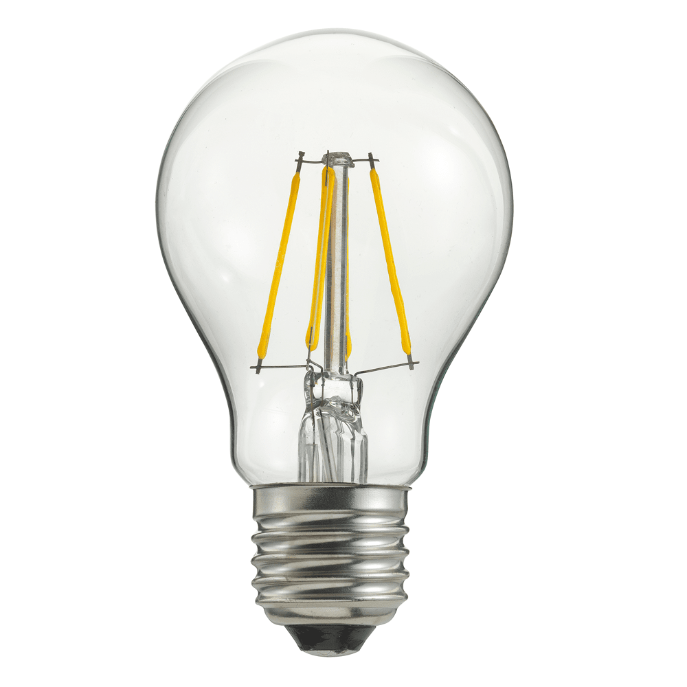E27 normal 7,5W 2200K Dæmpbar Gennemsigtig Fra Unison - UNI-LEDISON normal klar E27 lyskilde med en effekt p&aring;; 7,5W og et varmt lys p&aring; 2200K er ideelt til at skabe en atmosf&aelig;risk atmosf&aelig;re.