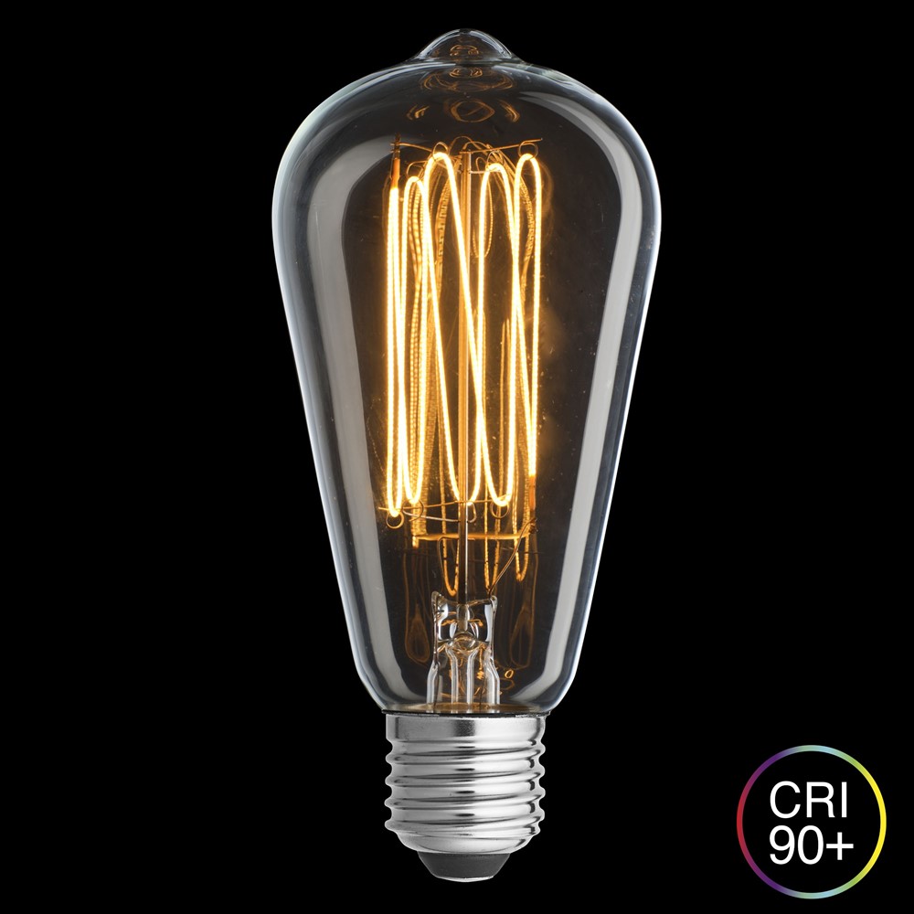 E27 edison 2W 2200K Dæmpbar Gennemsigtig Fra Unison - EDISON LED navigationsklar E27 lyskilde med en effekt p&aring; 2W og et varmt lys p&aring; 2200K kombinerer klassisk design med moderne LED-teknologi.