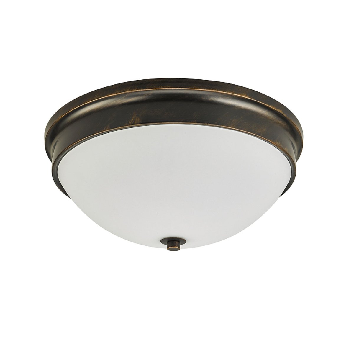 Balder Ø32 Sort guld plafond Fra Oriva - Med sin antik-inspirerede ramme i sort/guld finish og den hvide glasdiffusor giver den et bl&oslash;dt og behageligt lys, der passer perfekt ind i ethvert rum.