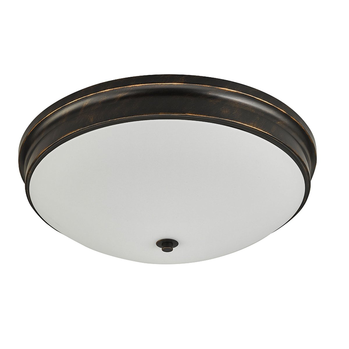 Balder Ø40 Sort guld plafond Fra Oriva - Med sin antik-inspirerede ramme i sort/guld finish og den hvide glasdiffusor giver den et bl&oslash;dt og behageligt lys, der passer perfekt ind i ethvert rum.
