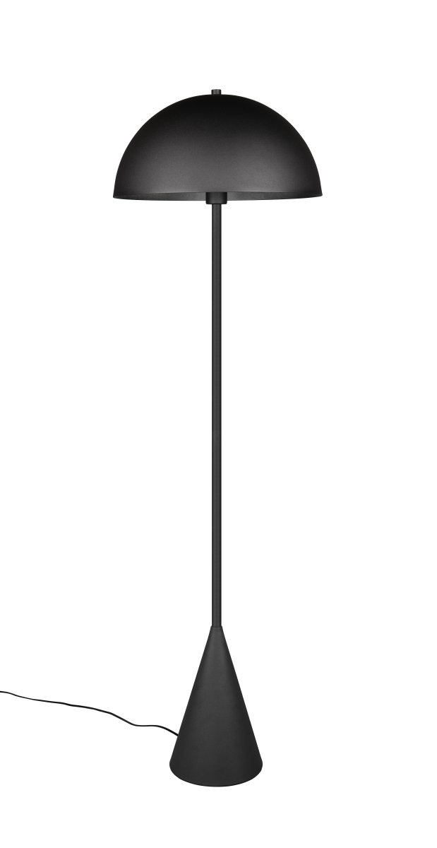 Alfie Sort gulvlampe Fra Trio Lighting - Takket v&aelig;re det minimalistiske design og den matsorte overflade smelter Alfie nemt ind i en r&aelig;kke forskellige interi&oslash;rstile, mens den bliver et dekorativt lysobjekt i sig selv.