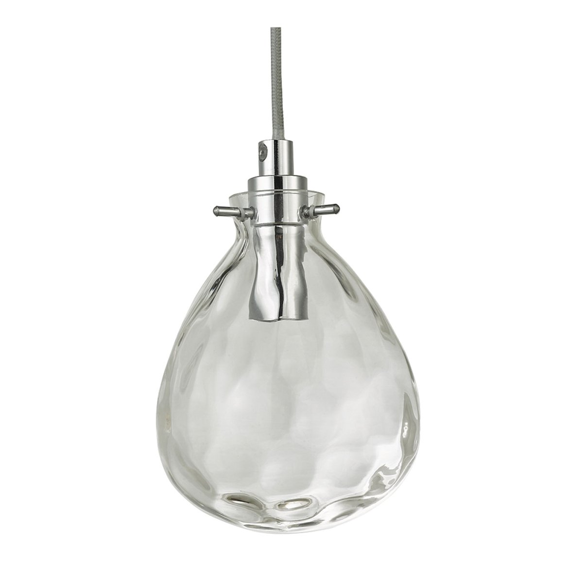 Diamant Ø10 Klar vindueslampe Fra Oriva - Det smukke, hamrede glas i kombination med kromdetaljer skaber et moderne og stilfuldt look, der nemt løfter dit hjem.