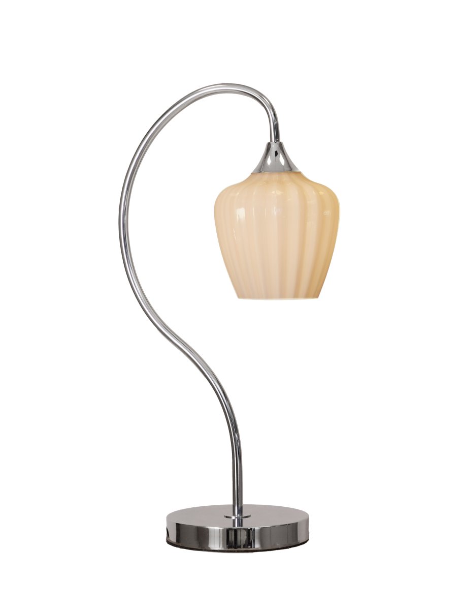 Amalfi 50cm Abrikos bordlampe Fra PR Home - Amalfi bordlampen har et elegant og tidl&oslash;st design med den karakteristiske bl&oslash;de form inspireret af sneg&aelig;kblomsten.