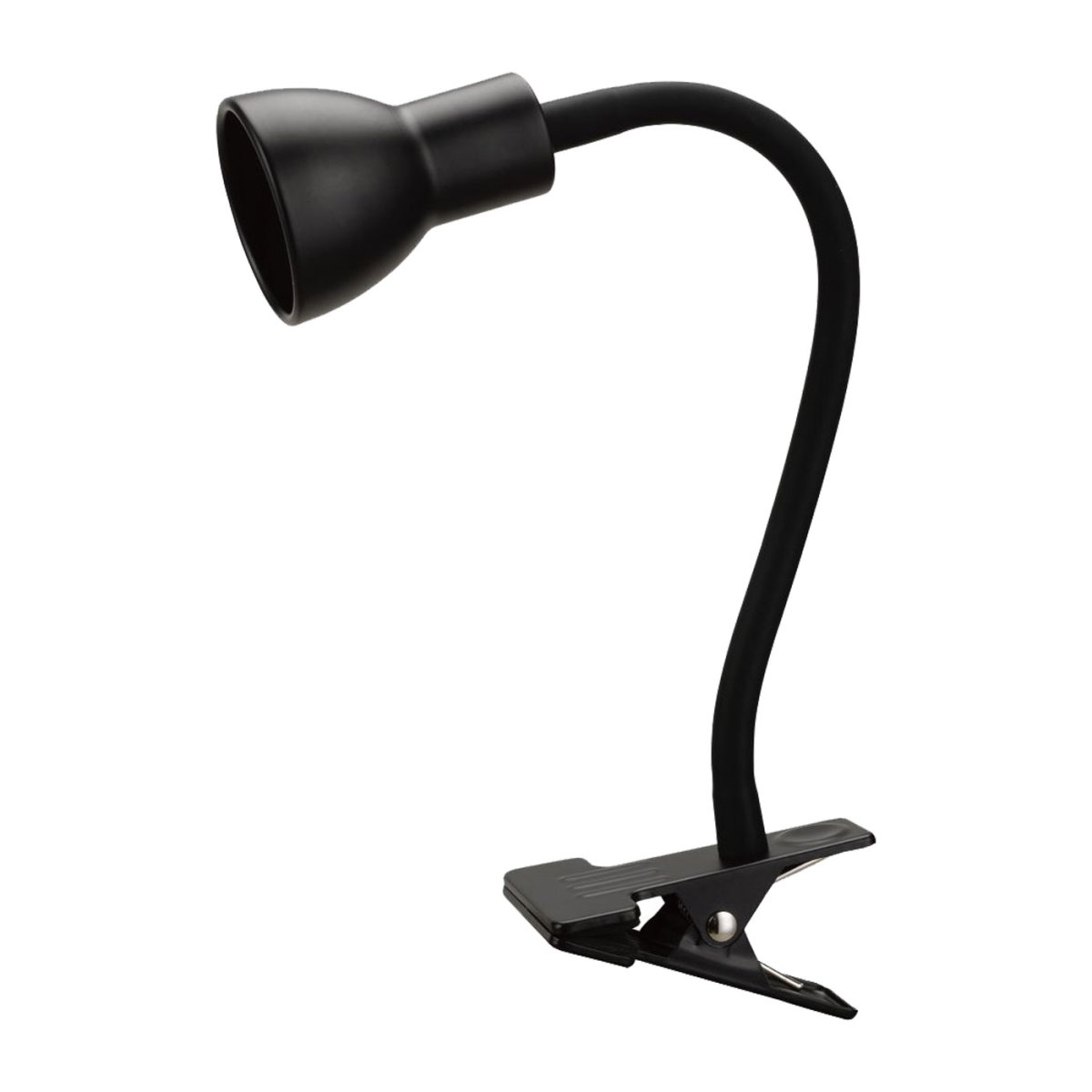 Saga Sort klemmelampe Fra Oriva - Den fleksible arm giver dig mulighed for at justere lyset til optimal belysning eller arbejde, hvilket g&oslash;r det perfekt til kontoret, sovev&aelig;relset eller studiet.
