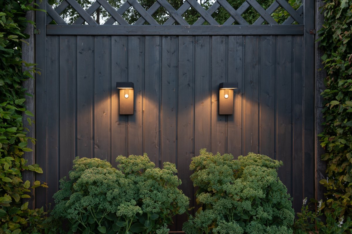 Vici Sort solcellelampe Fra Star Trading - Lampen tænder automatisk via en bevægelsessensor og lyser op med 300 lumen i cirka 25 sekunder, før den skifter til et konstant lys på 30 lumen og derefter slukker igen.