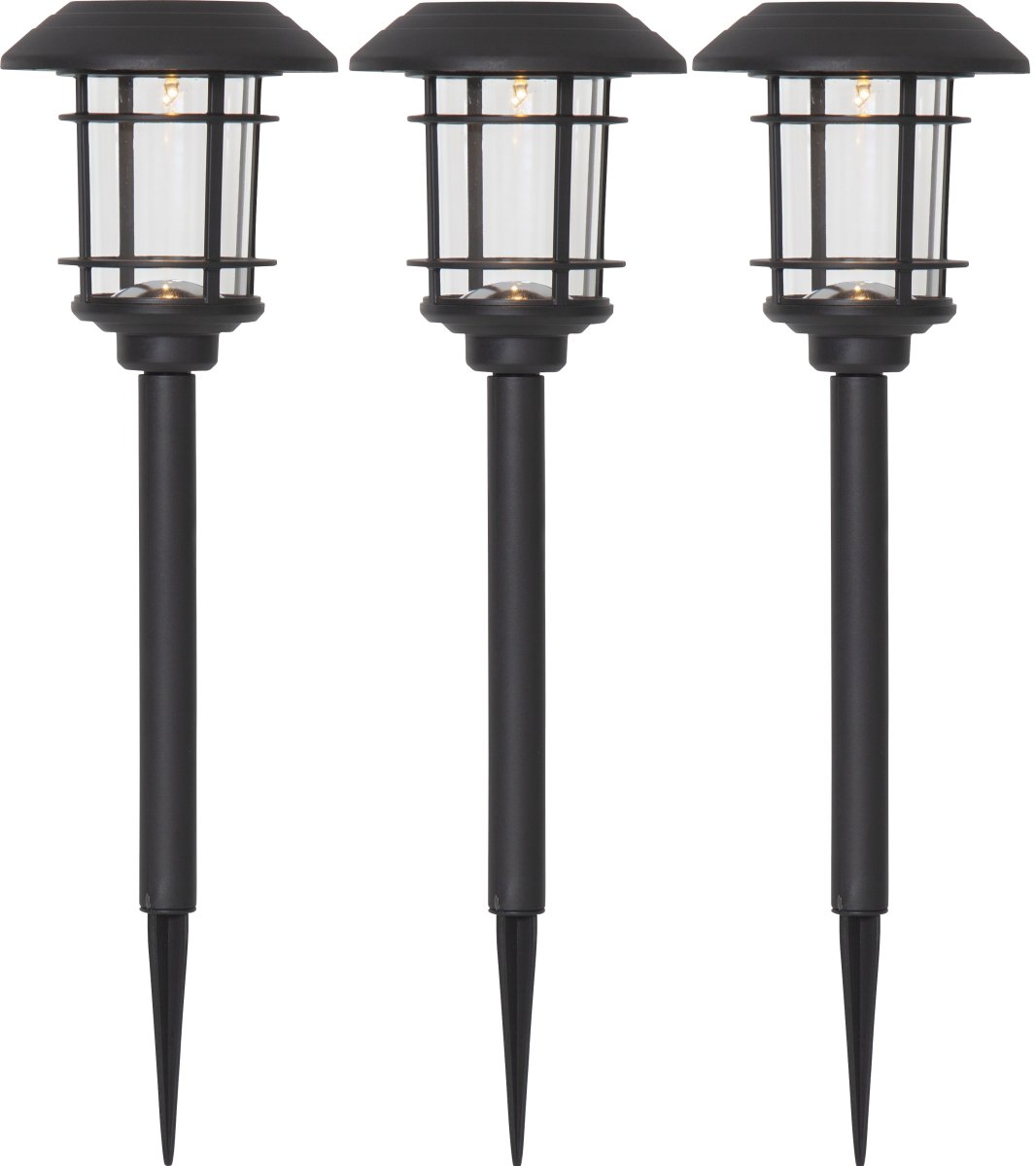 Fride 3-p Sort solcellelampe Fra Star Trading - 