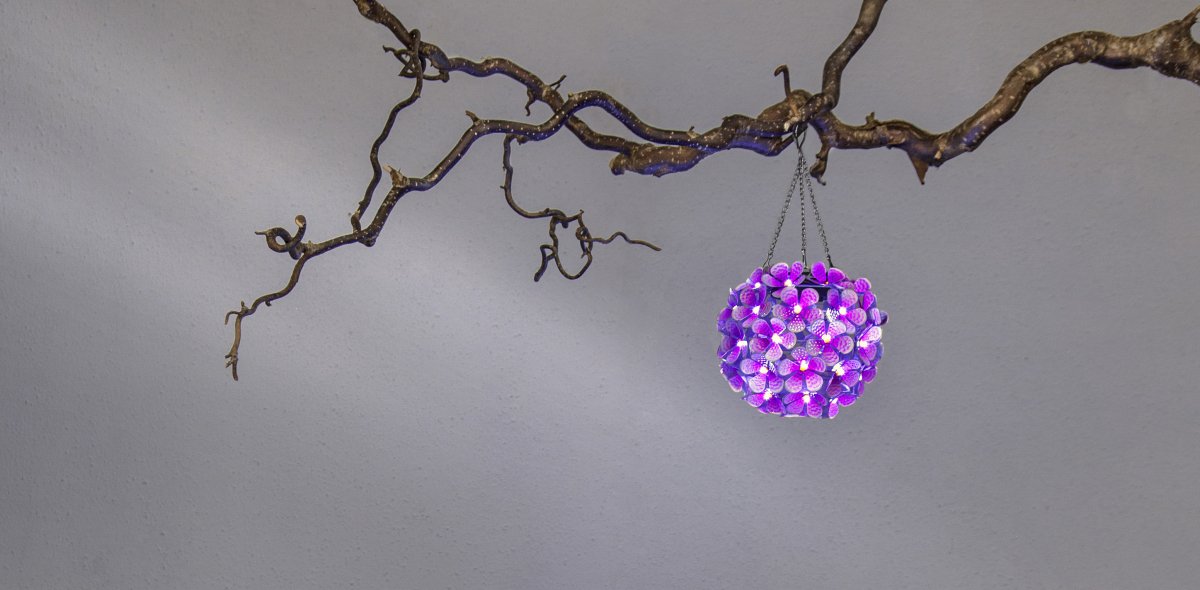 Hortensia Lyserød solcellelampe Fra Star Trading - 