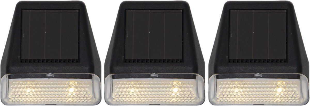 Mini 3-p Sort solcellelampe Fra Star Trading - Perfekt til montering på facaden, langs trapper eller på hegn, hvor de både øger synligheden og skaber en indbydende atmosfære.