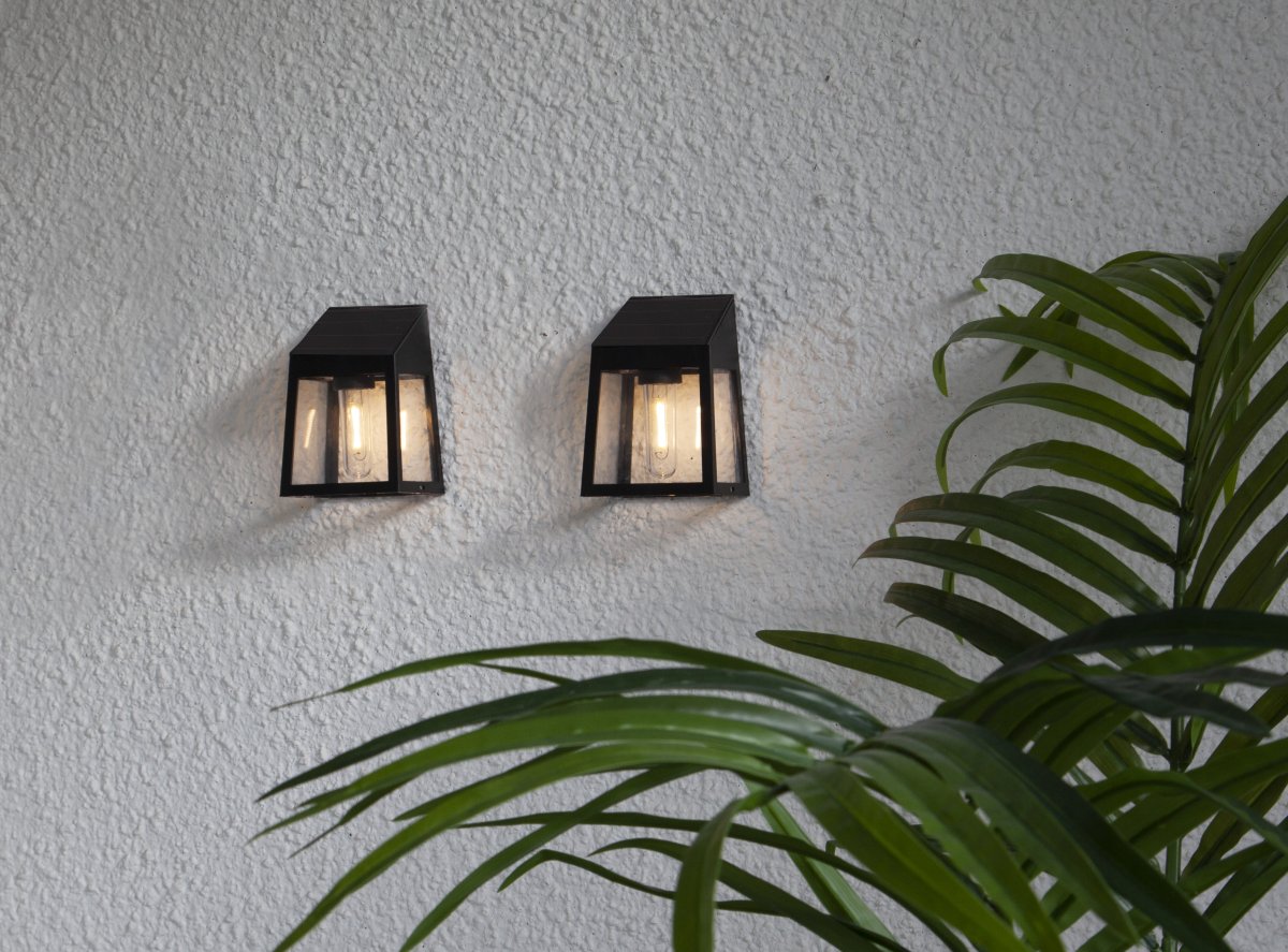 Filament 2-p Sort solcellelampe Fra Star Trading - 