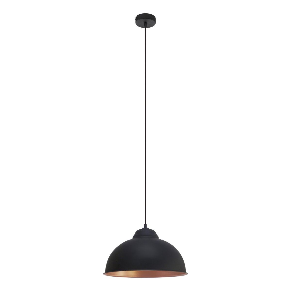 Truro Ø37 Sort loftslampe Fra Eglo - Truro pendellampe er en stilfuld metallampe med et klassisk og industrielt design.