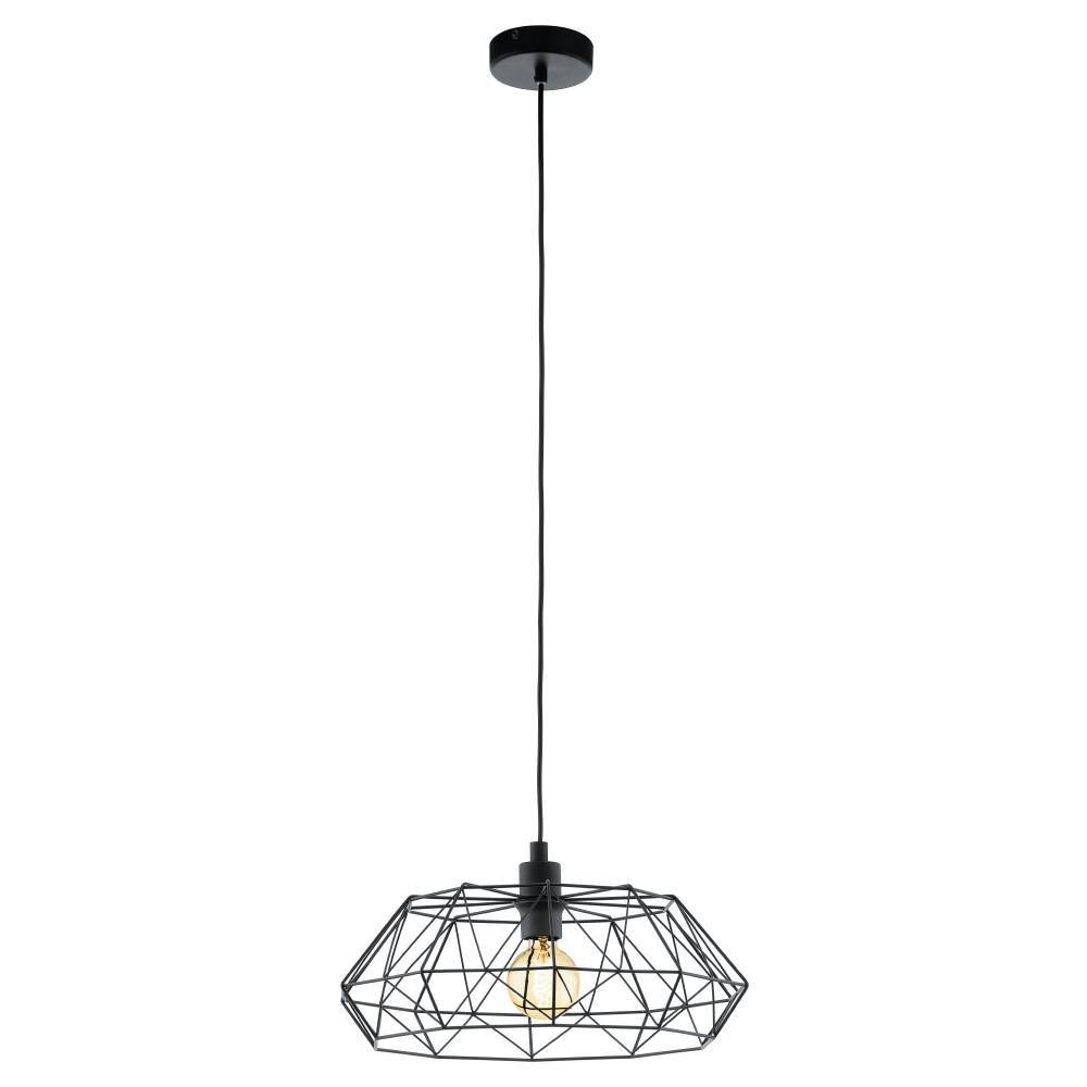 Carlton Ø45 Sort loftslampe Fra Eglo - Det stilrene og minimalistiske design gør lampen til et perfekt valg for dem, der ønsker en trendy og funktionel belysningsløsning i deres hjem.