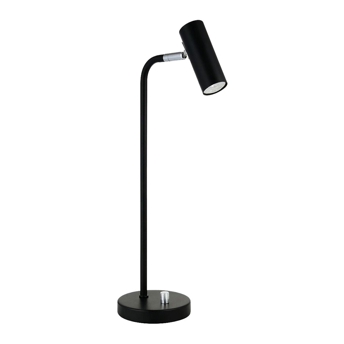 Mini 43cm Sort skrivebordslampe Fra Oriva - Bordlampe Mini i sort metal med kromdetaljer er en stilren og praktisk lampe.