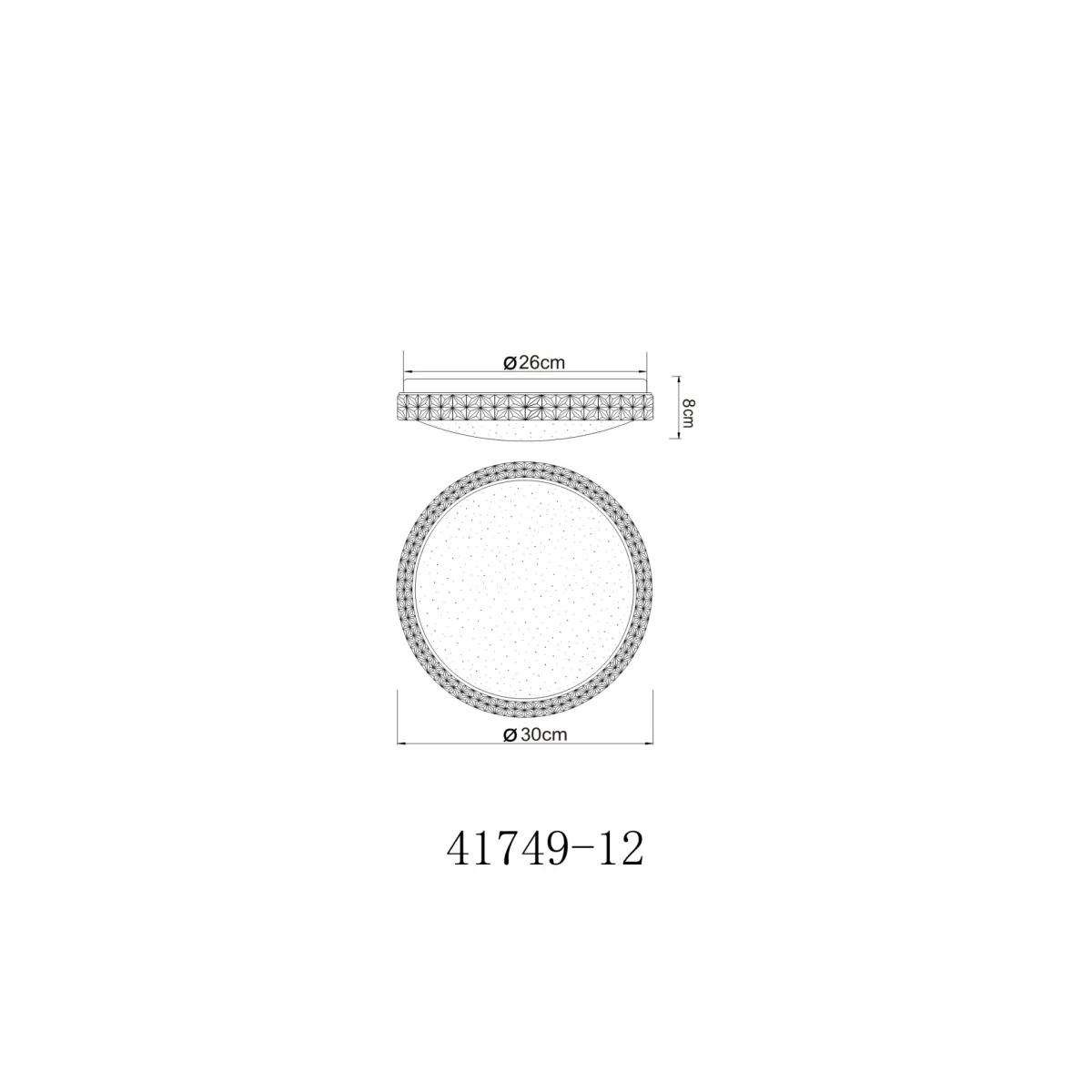 Ovi Ø30 Hvid plafond Fra Globo Lighting - Kombinationen av vit metall, glittrande dekordetaljer och klara plastkristaller g&ouml;r den till en riktig blickf&aring;ngare.