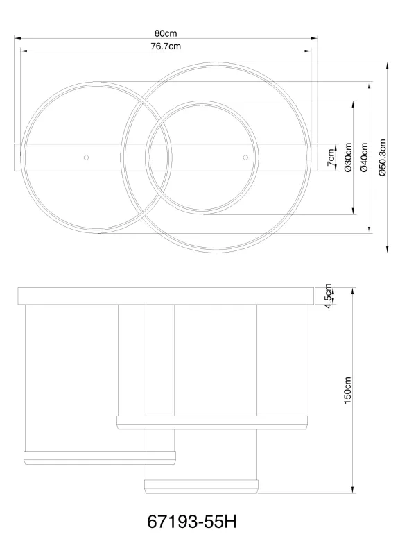 Halli Sort Fra Globo Lighting - LED-panelerna erbjuder flexibel belysning med justerbar f&auml;rgtemperatur fr&aring;n varmt vitt (2700K) till kallt vitt (6000K) och kan dimras samt fixeras i &ouml;nskat ljusl&auml;ge.