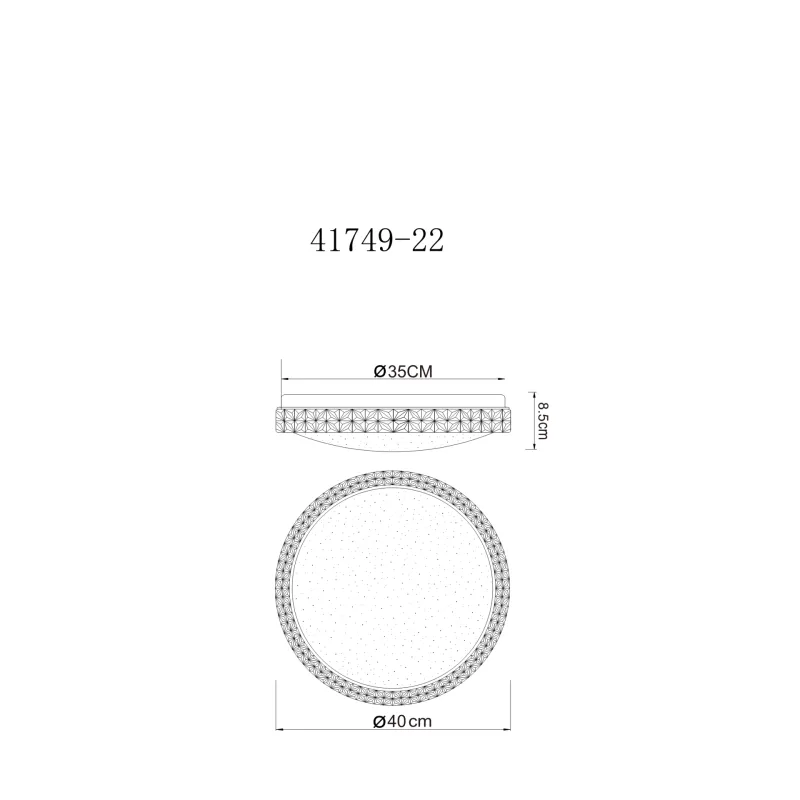 Ovi Ø40 Hvid plafond Fra Globo Lighting - Kombinationen av vit metall, glittrande dekordetaljer och klara plastkristaller g&ouml;r den till en riktig blickf&aring;ngare.