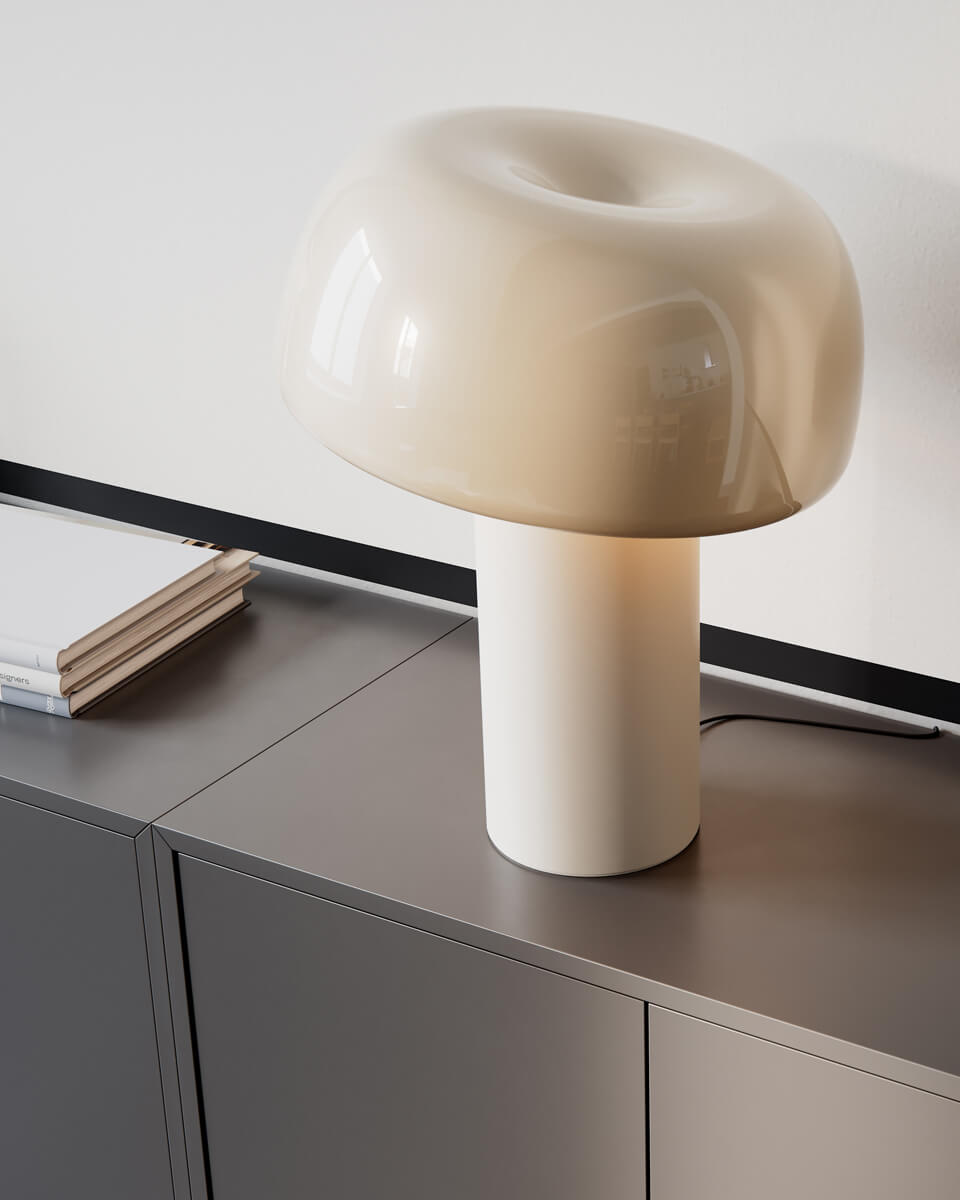 Lean on Me 40cm Beige bordlampe Fra By Rydéns - Lean on Me er den perfekte kombination af form og funktion, og en ideel belysningsl&oslash;sning til ethvert moderne hjem.