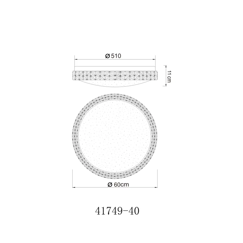 Ovi Ø60 Hvid plafond Fra Globo Lighting - Kombinationen av vit metall, glittrande dekordetaljer och klara plastkristaller g&ouml;r den till en riktig blickf&aring;ngare.
