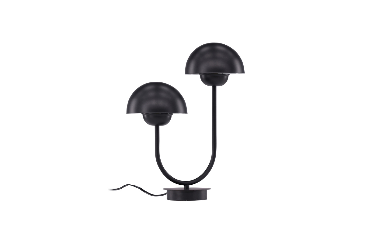 Lyckorna 38cm Sort bordlampe Fra Venture Design - Denne lampe er perfekt til dem, der leder efter en dekorativ, men samtidig stilfuld lampe med et blødt design, der passer ind i de fleste rum og indretningsstile.
