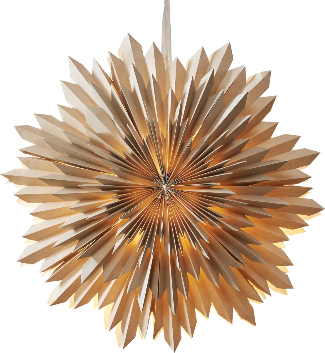 Ice Ø50 Beige Fra Star Trading - Konturen er lidt uj&aelig;vn for en mere vinterlig f&oslash;lelse.