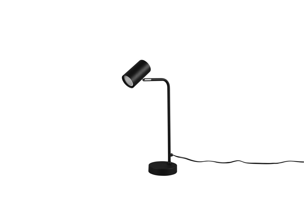 Marley 45cm Sort skrivebordslampe Fra Trio Lighting - Lampehovedet er justerbart og kan rettes både op og ned, hvilket gør det perfekt som læselampe på; skrivebordet eller som accentbelysning på en byr&aring;.