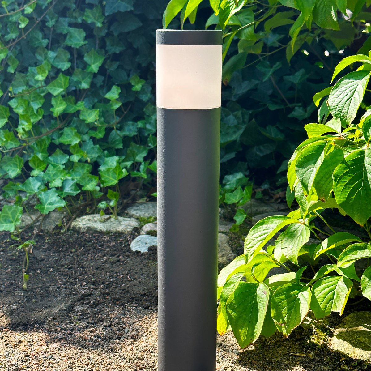 Polly Mørkegrå Fra Lightson - Pullerten Polly er en stilren pullert i aluminium, der kan bruges langs gange og indkørsler, samt som markeringslys ved fx gange og porte.