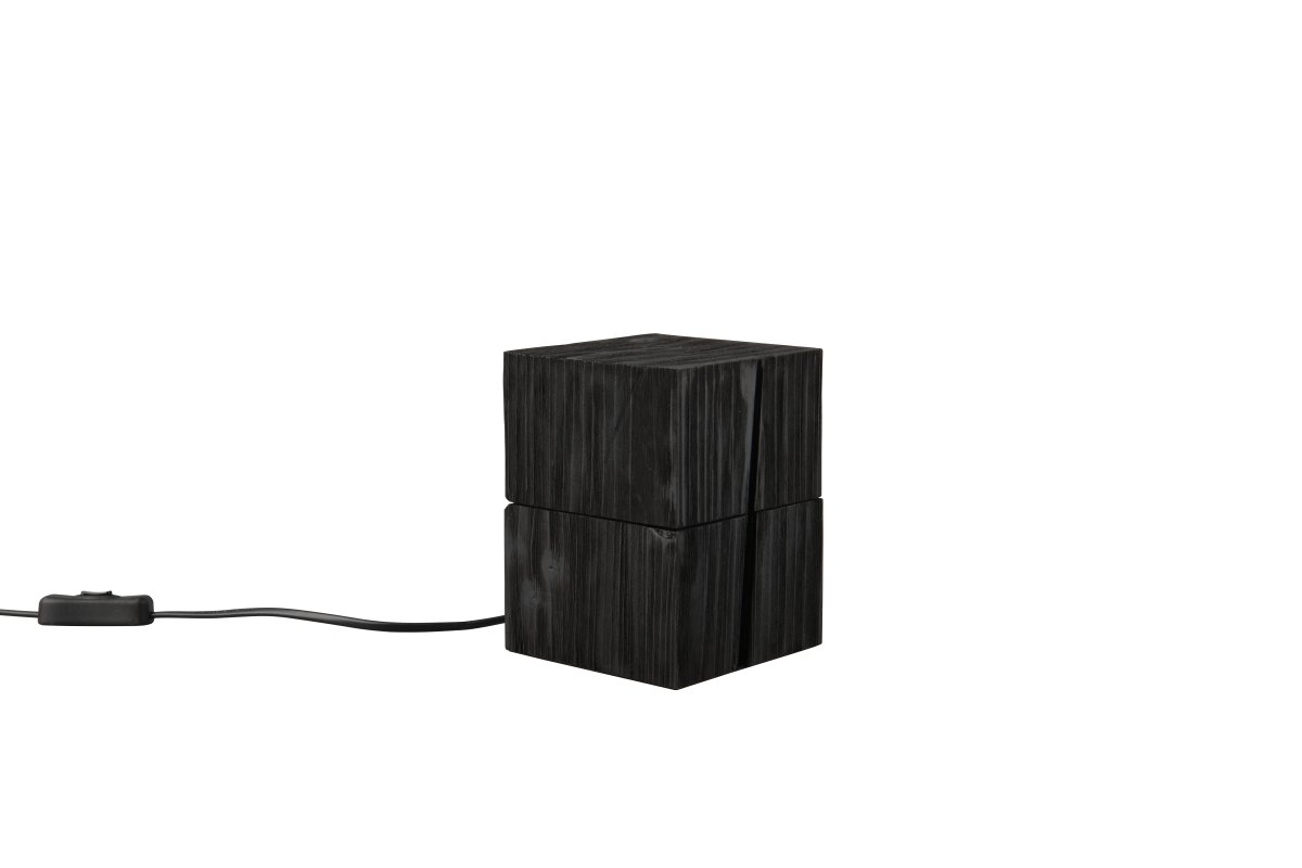 Treasure 16cm Sort bordlampe Fra Trio Lighting - En dørkontakt betyder, at lampen automatisk tændes, når låget åbnes, og forbliver tændt.