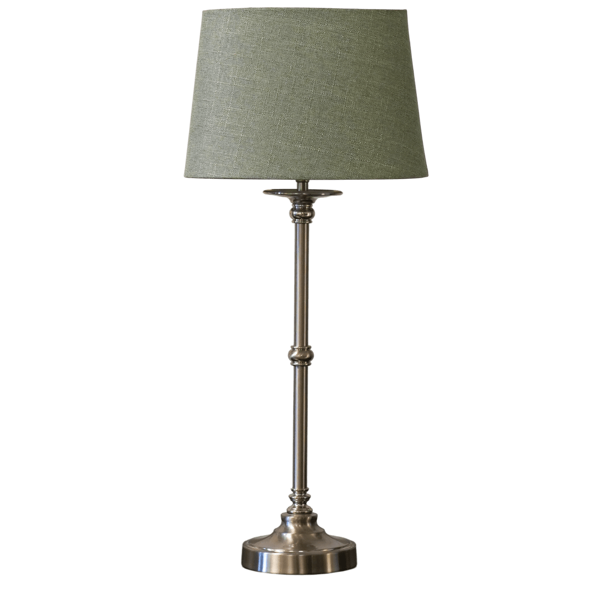 Axel 60cm Sølv/grøn bordlampe Fra Lampan - et sidebord, et skrivebord eller i et vindue og passer ind i mange forskellige indretningsstile.
