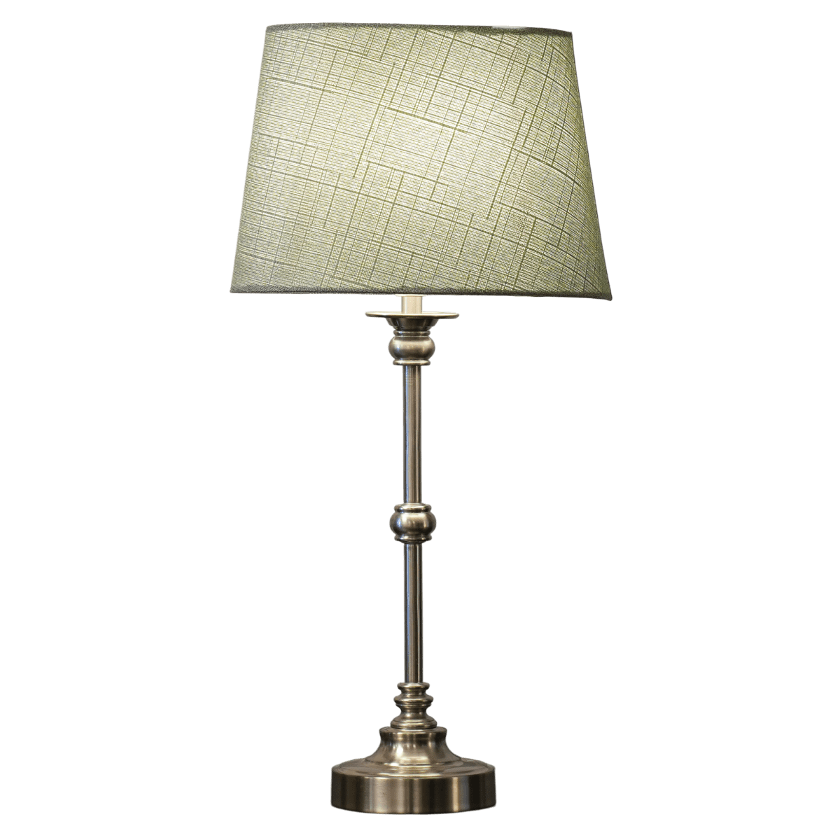 Axel Mini 50cm Sølv/grøn bordlampe Fra Lampan - Axel mini er en elegant bordlampe med et klassisk udtryk og dekorative detaljer.