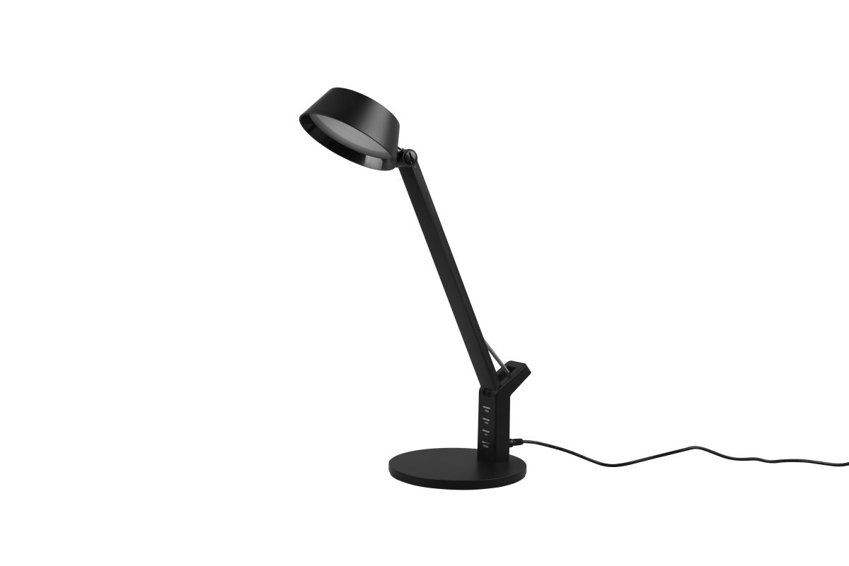 Ava 40cm Sort skrivebordslampe Fra Trio Lighting - Bordlampen AVA med sensordæmper giver fleksibel justering af både lysstyrke og lysfarve, fra varm hvid til kølig hvid.