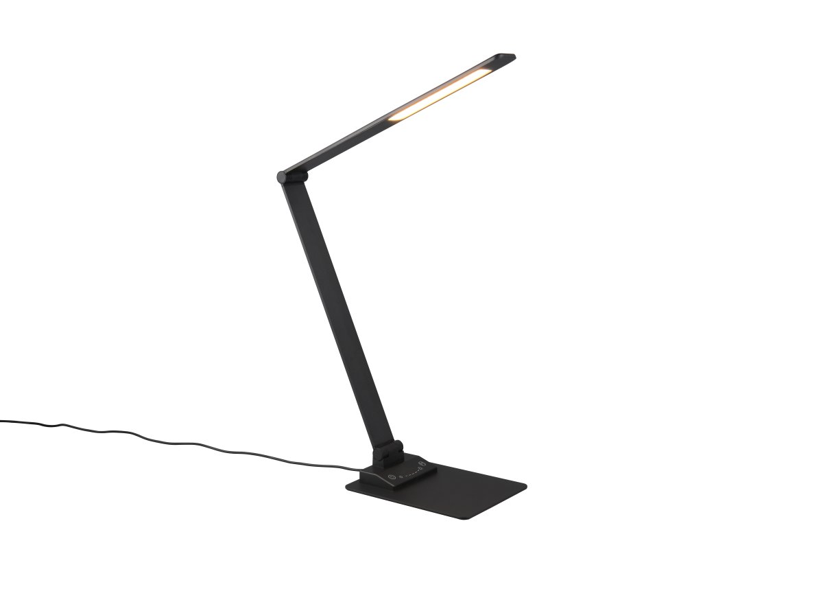 Travis 70cm Sort skrivebordslampe Fra - Touch-funktionen p&aring; lampen g&oslash;r det ikke kun muligt hurtigt at t&aelig;nde og slukke lyset, men ogs&aring; trinl&oslash;st at justere lysfarven fra varm hvid til k&oslash;lig hvid.