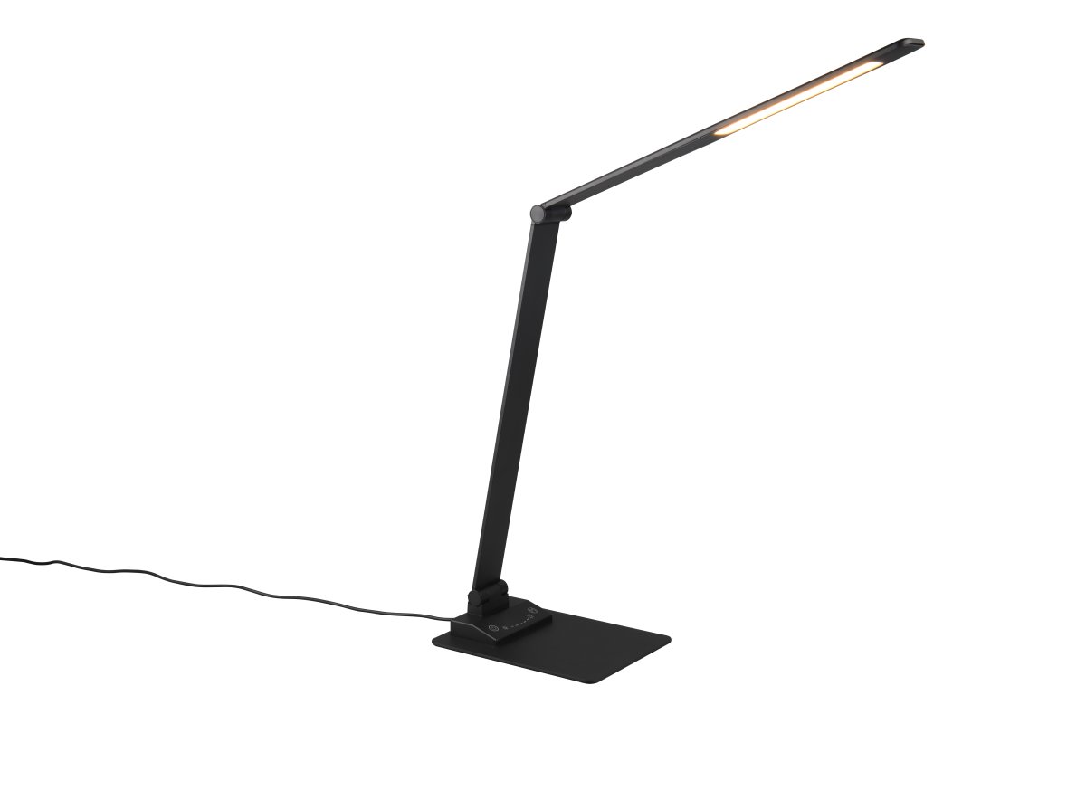 Travis 70cm Sort skrivebordslampe Fra - Touch-funktionen p&aring; lampen g&oslash;r det ikke kun muligt hurtigt at t&aelig;nde og slukke lyset, men ogs&aring; trinl&oslash;st at justere lysfarven fra varm hvid til k&oslash;lig hvid.