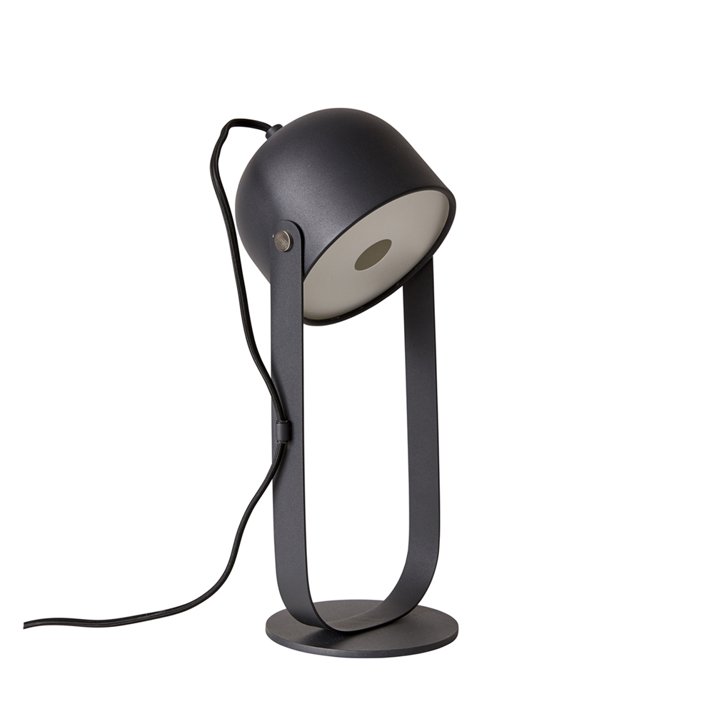 Svejk 36cm Antracit bordlampe Fra CO Bankeryd - Svejk bordlampe har et blødt skær og fungerer både som sengelampe og som en dekorativ indretningsdetalje.