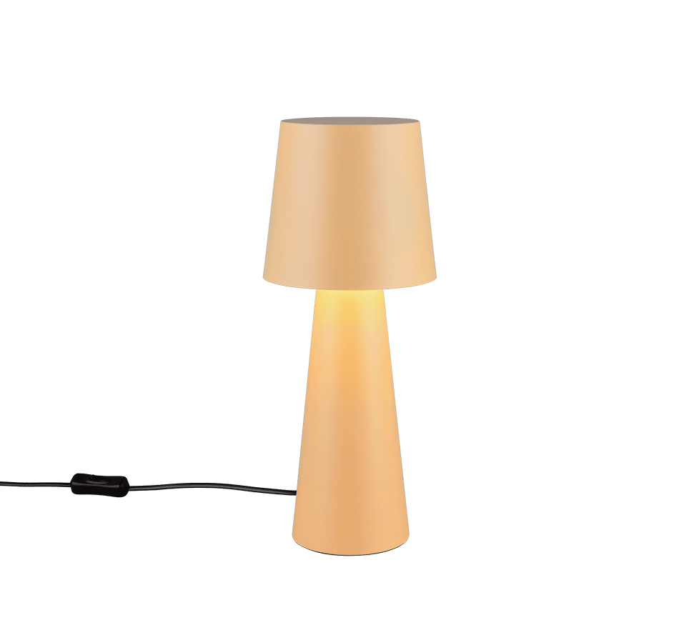 Nubian 40cm Gullig brun bordlampe Fra Trio Lighting - Nubian er en perfekt fusion af design og æstetik, en flot gul-brun farve.