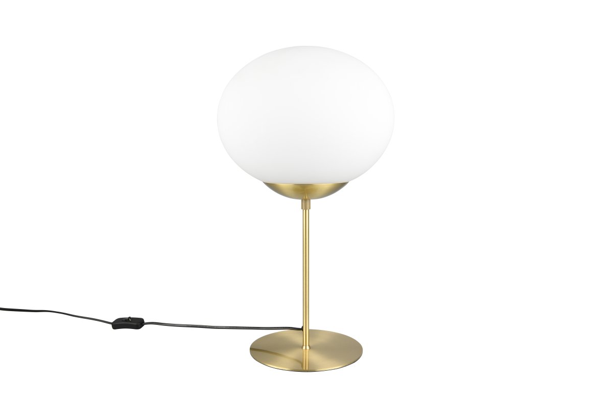 Fomento 52cm Mat messing bordlampe Fra Trio Lighting - FOMENTO bordlampen skaber bløde accenter på en skænk eller et natbord.