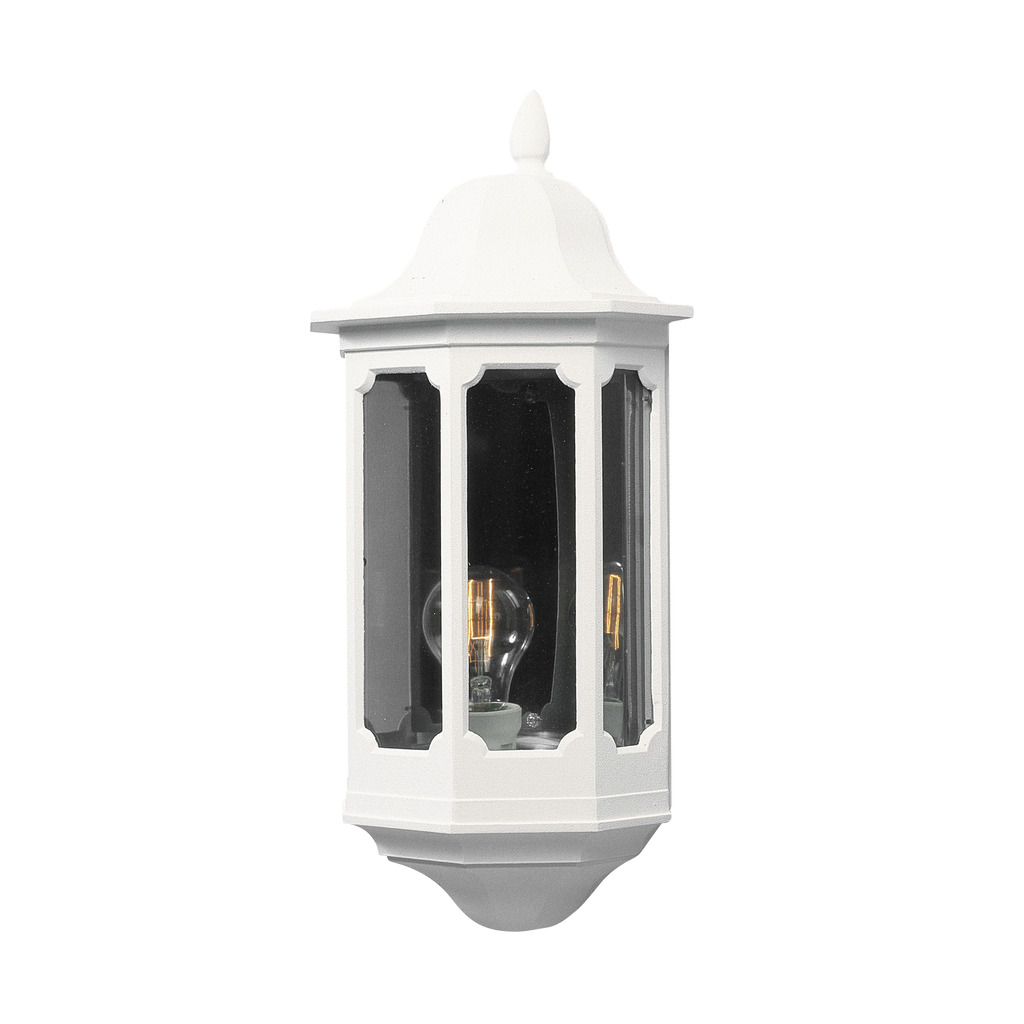 Pallas Hvid udendørslampe Fra Konstsmide - Med sit bløde lys skaber den en imødekommende atmosfære, der er perfekt til entre og terrasser.