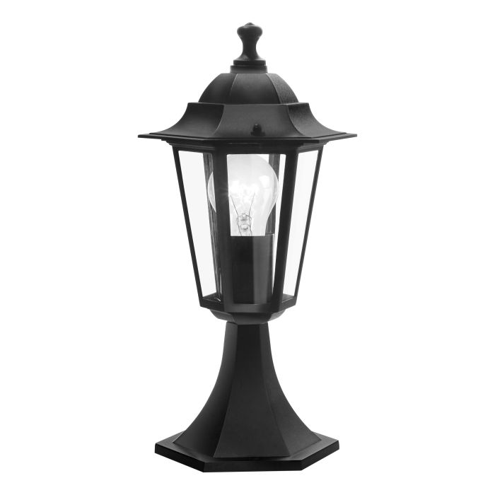 Laterna 38cm Sort Fra Eglo - Med sin holdbare konstruktion og stilfulde sorte finish er Laterna både praktisk og dekorativ &ndash; den perfekte kombination af funktion og æstetik.