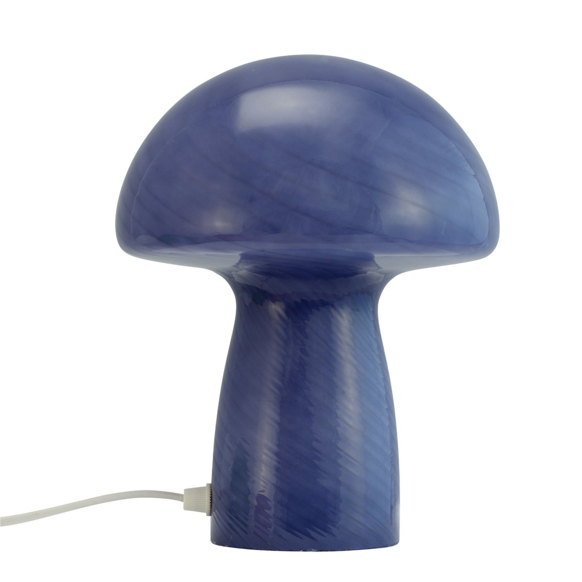 Jenny 23cm Blå bordlampe Fra Dyberg Larsen - Uanset om den er placeret p&aring; et sidebord, vindueskarm, natbord eller skrivebord, er Jenny Mushroom bordlampen et perfekt tilbeh&oslash;r, der fremh&aelig;ver dit hjem med sin charme og elegance.
