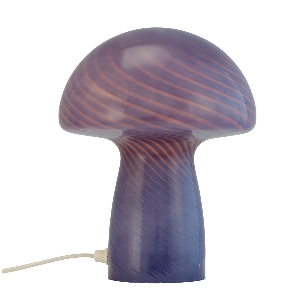 Jenny 23cm Blå bordlampe Fra Dyberg Larsen - Uanset om den er placeret p&aring; et sidebord, vindueskarm, natbord eller skrivebord, er Jenny Mushroom bordlampen et perfekt tilbeh&oslash;r, der fremh&aelig;ver dit hjem med sin charme og elegance.