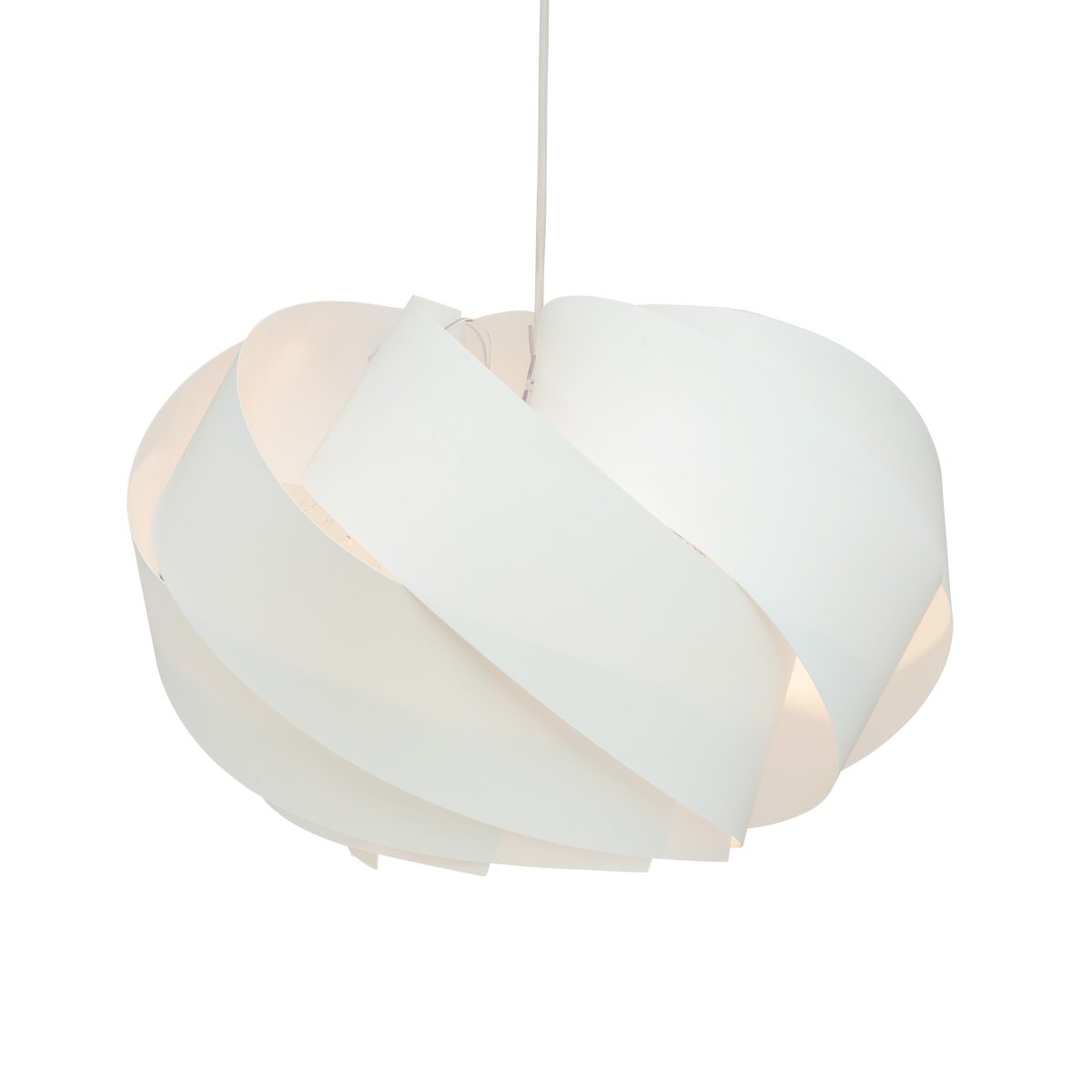 Boleo Ø50 Hvid loftslampe Fra Dyberg Larsen - Oplev hvordan Boleo forstærker atmosfæren og skaber et roligt og stilrent udtryk i dit hjem.