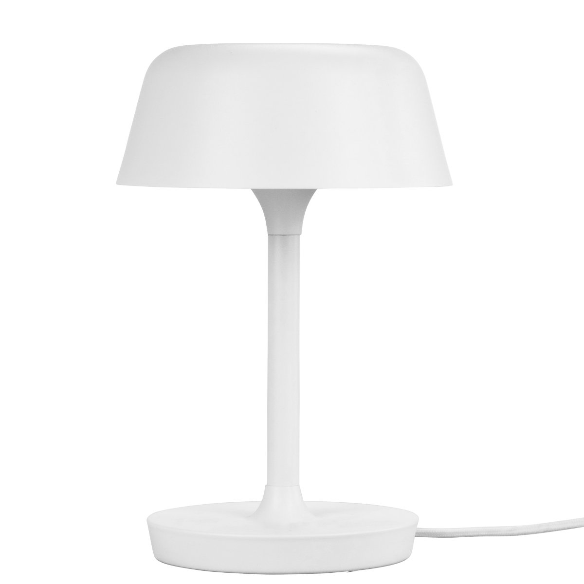 Valencia 30cm Hvid bordlampe Fra Dyberg Larsen - Valencia bordlampe er en elegant og unik lampe, der spreder et smukt og behageligt lys.