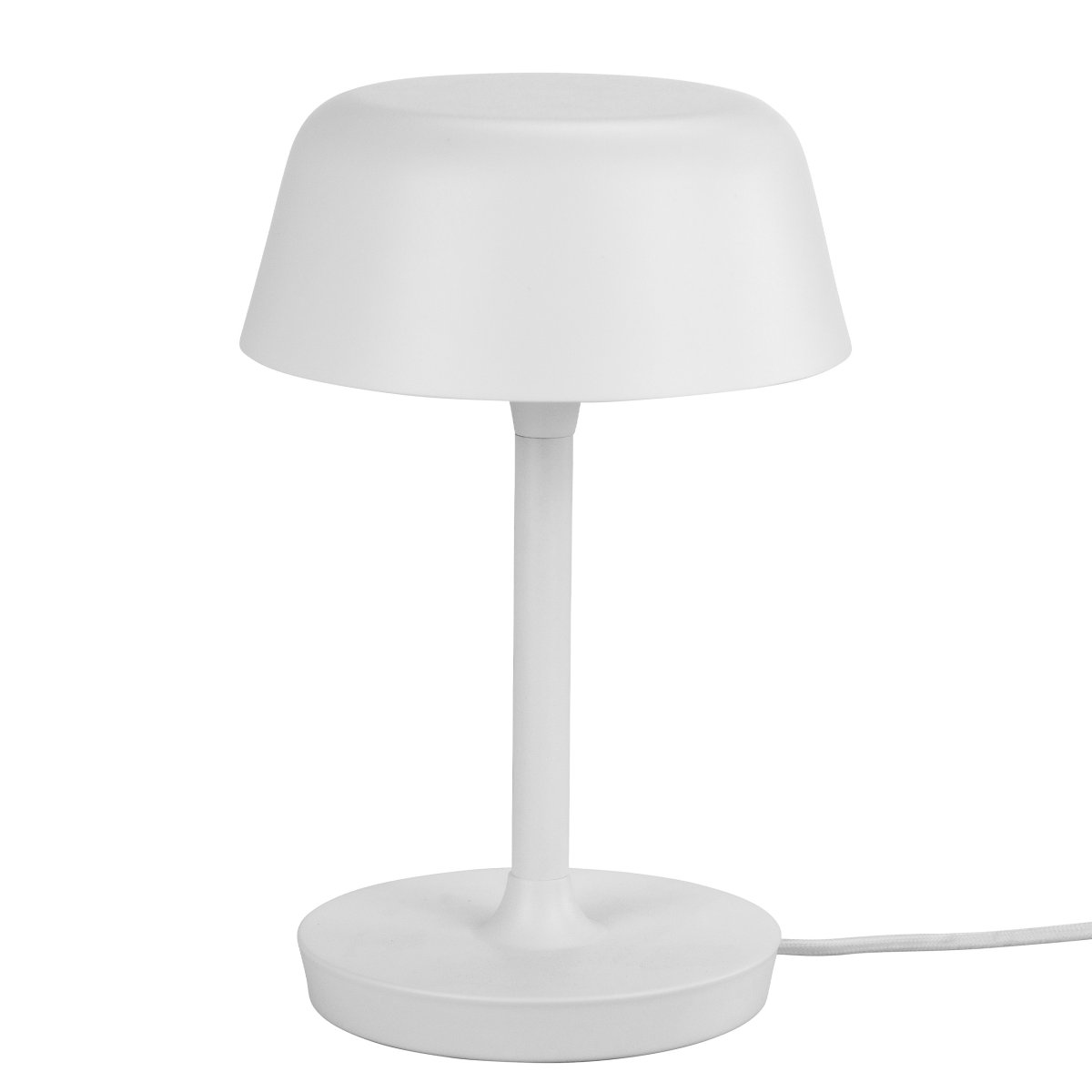Valencia 30cm Hvid bordlampe Fra Dyberg Larsen - Valencia bordlampe er en elegant og unik lampe, der spreder et smukt og behageligt lys.