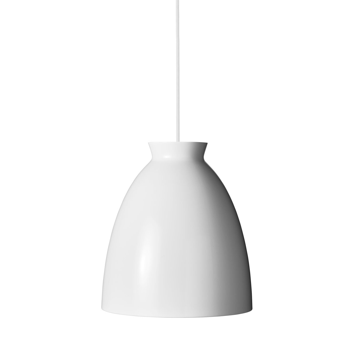Milano Ø30 Højglans hvid loftslampe Fra Dyberg Larsen - Milano er lampen, der finder sted, hvor der er brug for et smart og stilrent design.